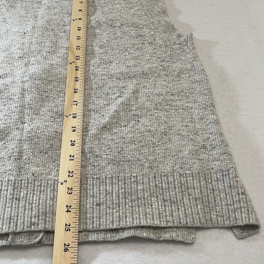 Anthropologie Gray Marled Sweater Vest Women's M Button Front Wool Blend - Picture 7 of 8
